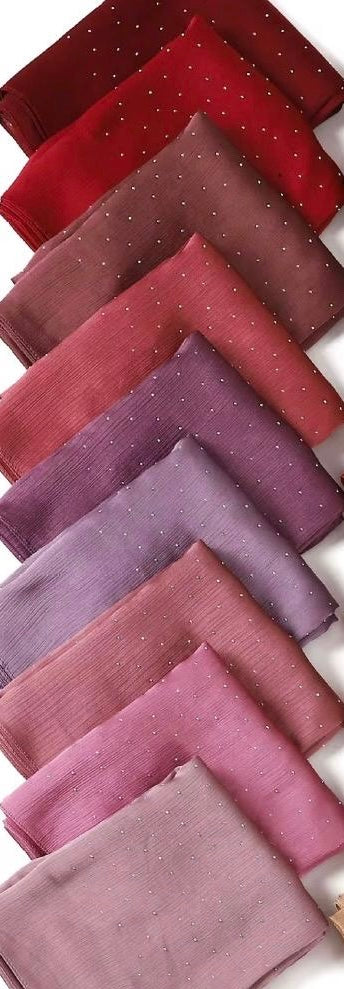 Satin Silk studded ( Mauve )