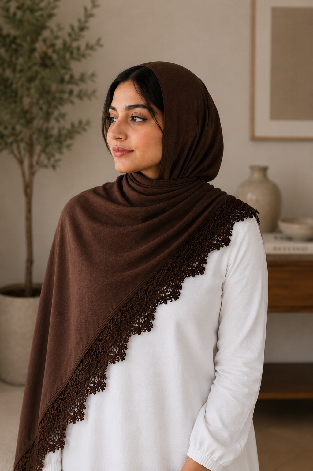 Brown Modal Lace