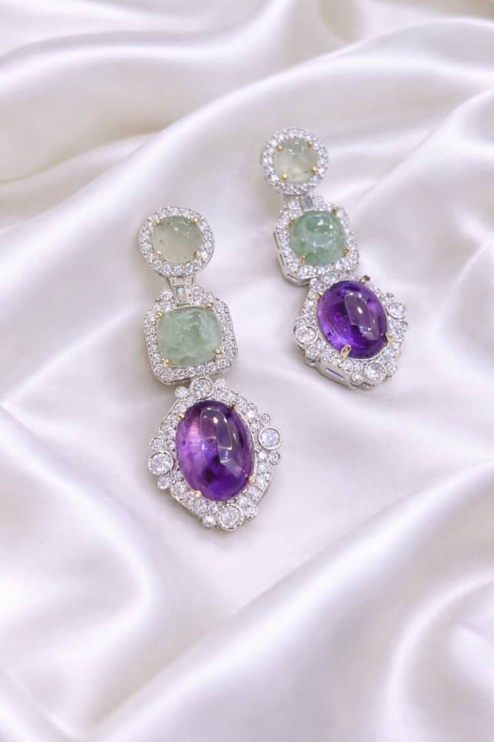 Purple gemstone Earrings