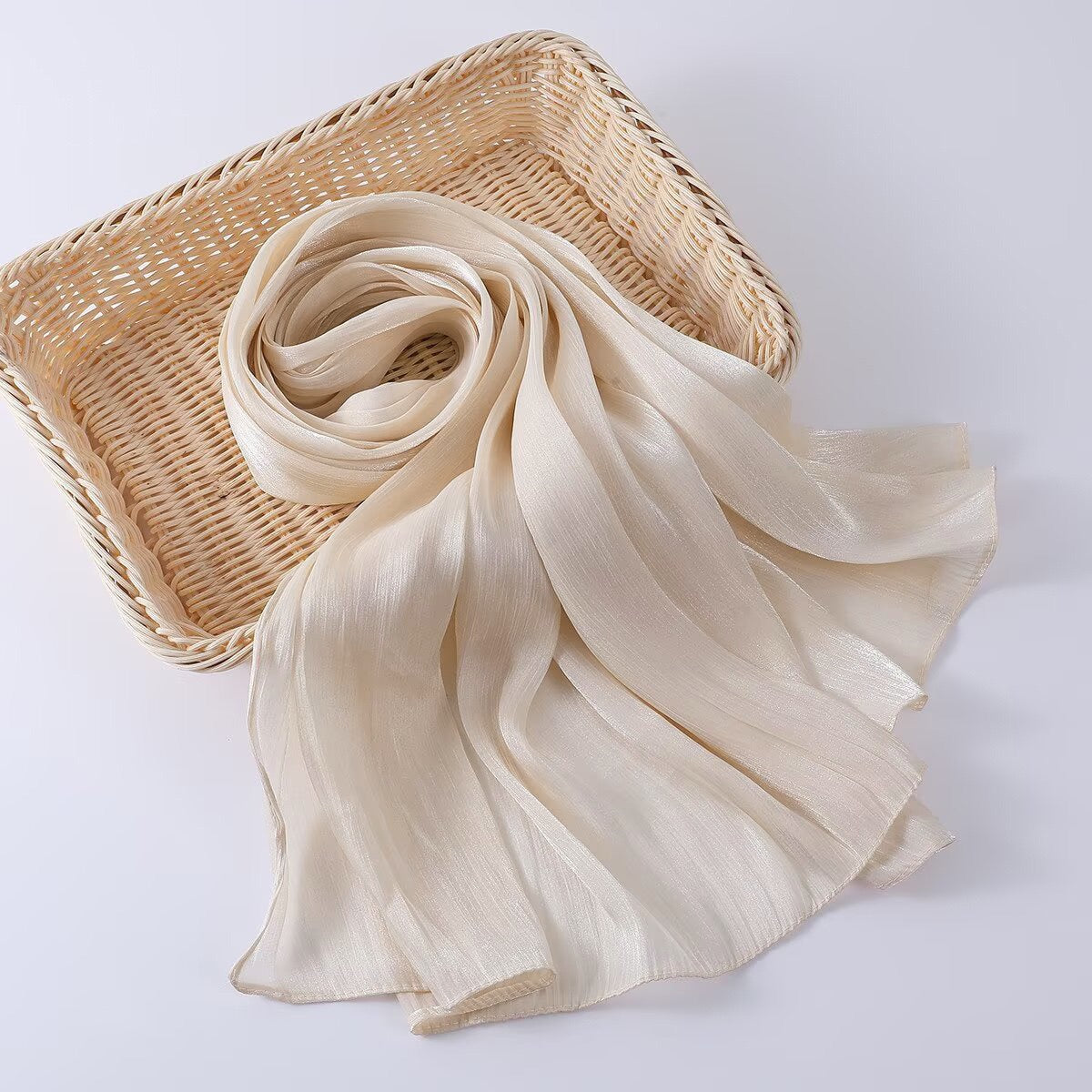 Organza Crush Silk - Nude