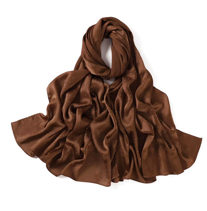 Satin Silk studded ( Brown )