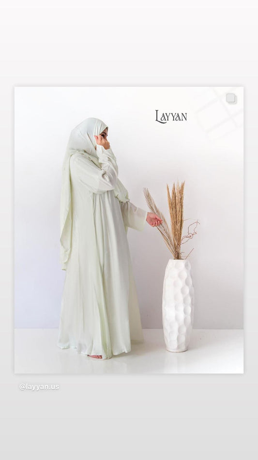 Hajj Abaya - light Pistachio image 0