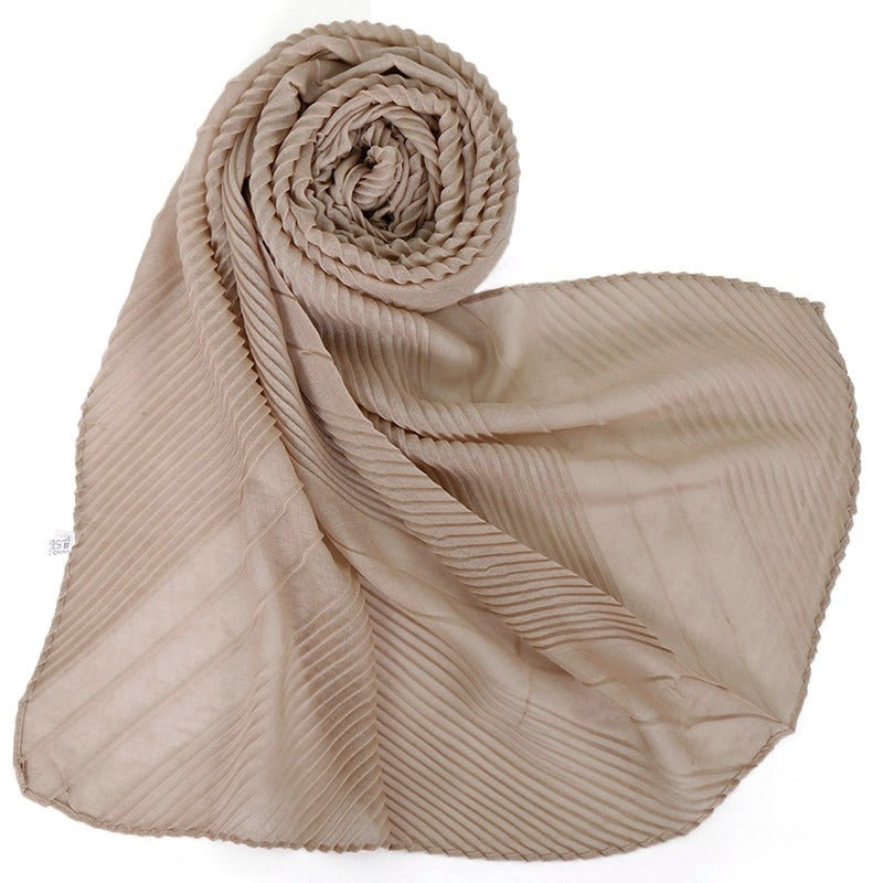 Cotton V Pleat - Tan image 0