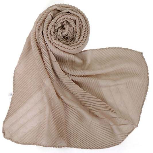 Cotton V Pleat - Tan image 0