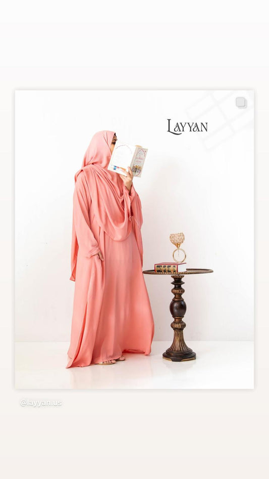 Hajj Abaya - Peachy Pink image 0