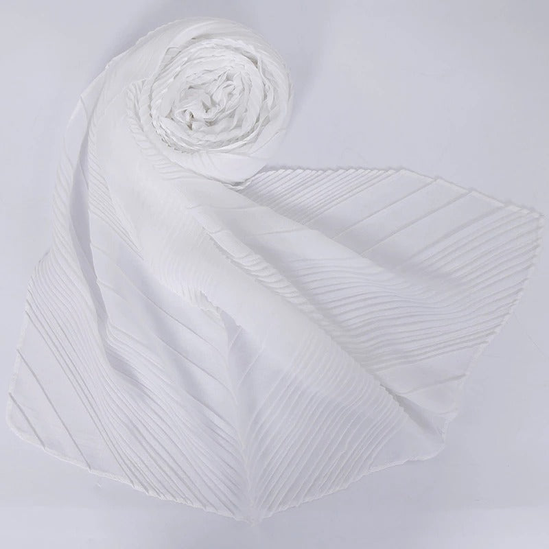 Cotton V Pleat - White image 0