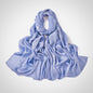 Satin Silk textured scarf with studs ( Sky )