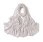 Satin Silk textured scarf with studs ( White )