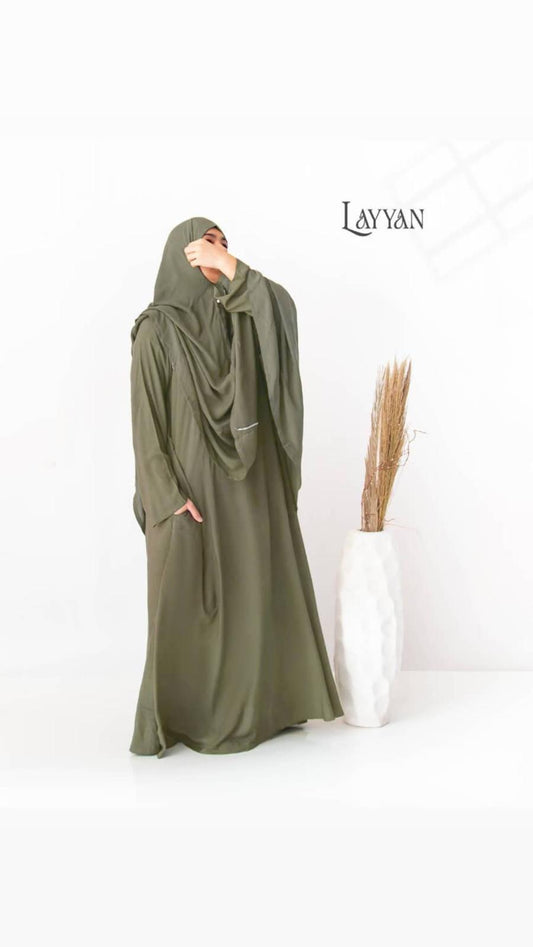 Hajj Abaya - Olive Green image 0