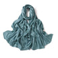 Satin Silk textured scarf with studs ( Misty Teal )