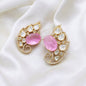 Pink Doublet Kundan Studs