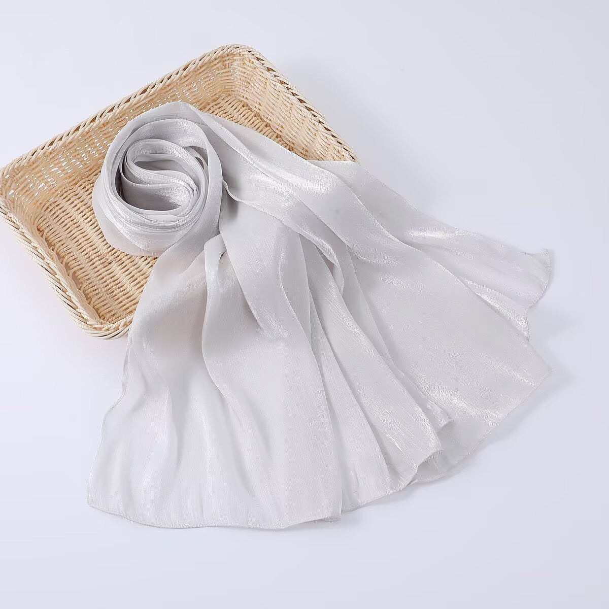 Organza Crush Silk - Silver