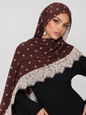 Brown Polka Dot Lace