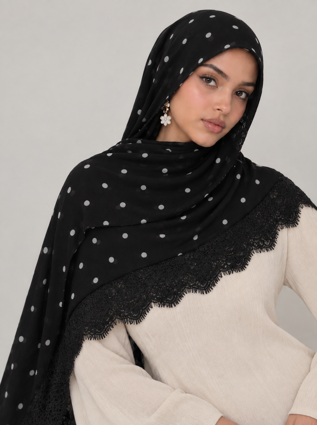 Black Polka Dot Lace