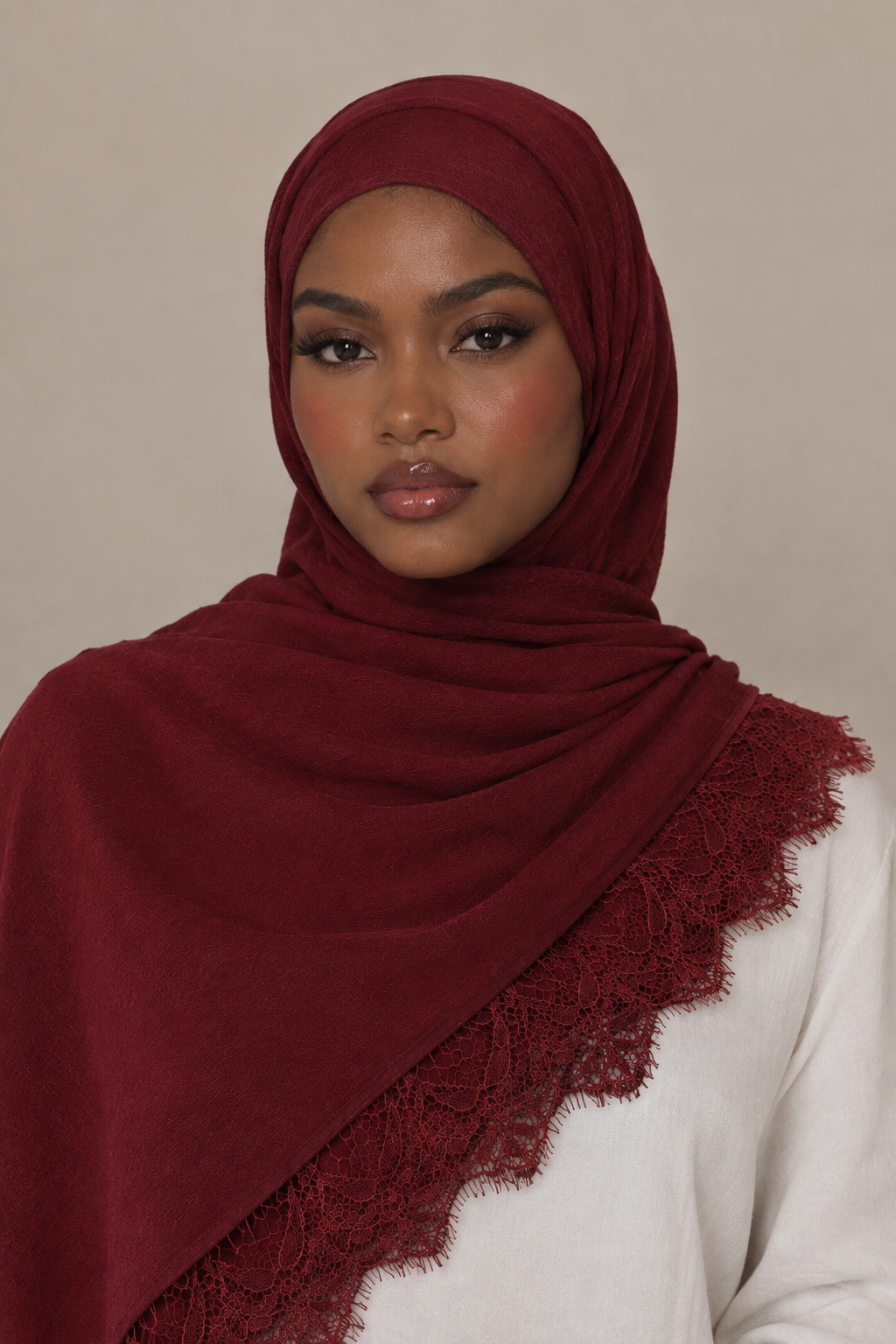 Maroon Lace Modal