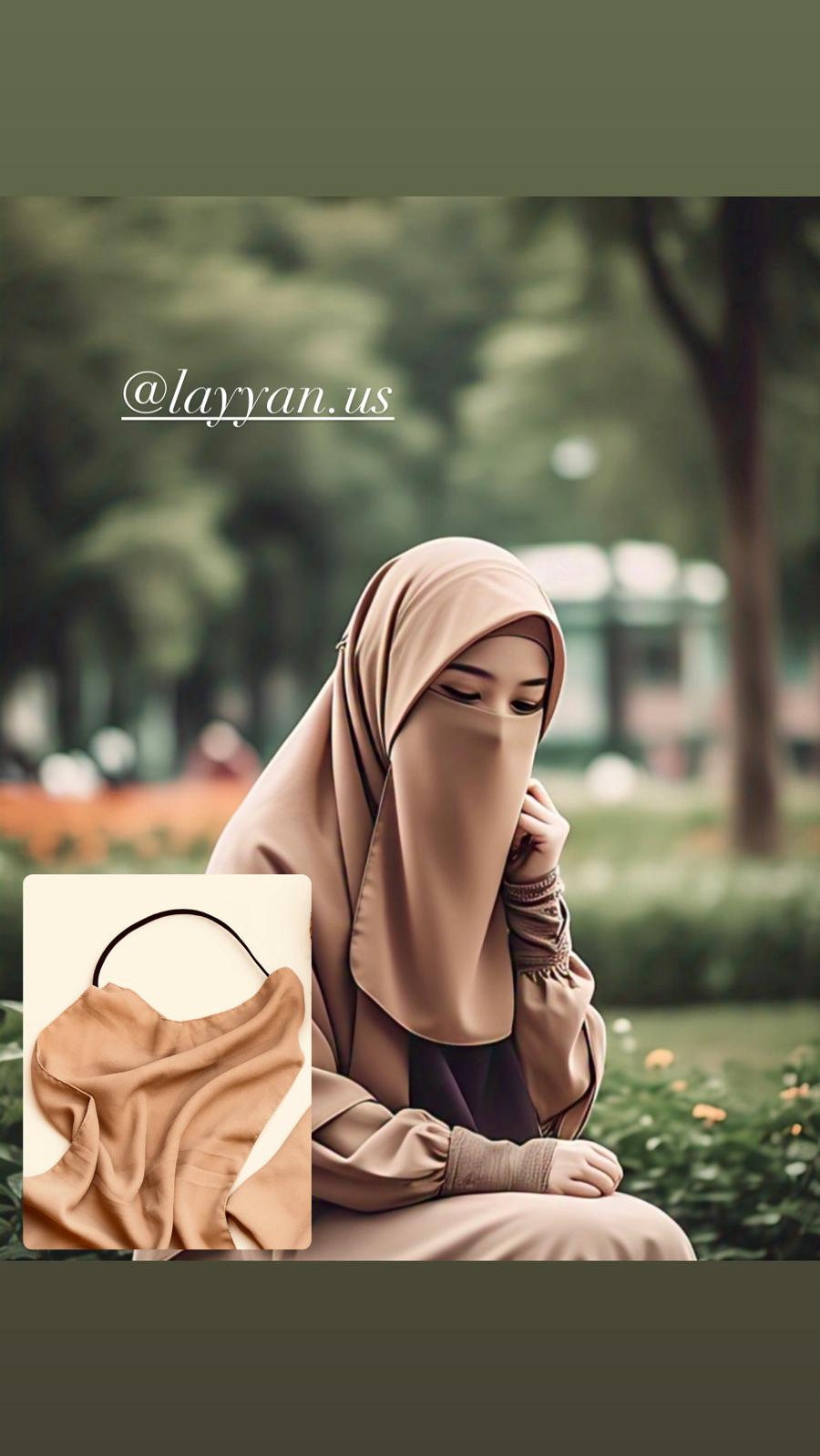 Niqab Hijab Combo - Tan image 0