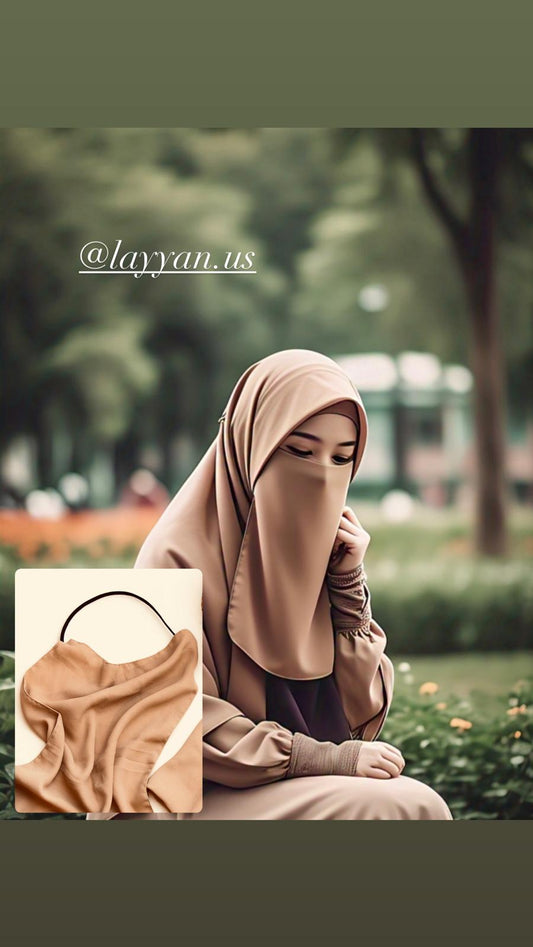 Niqab Hijab Combo - Tan image 0